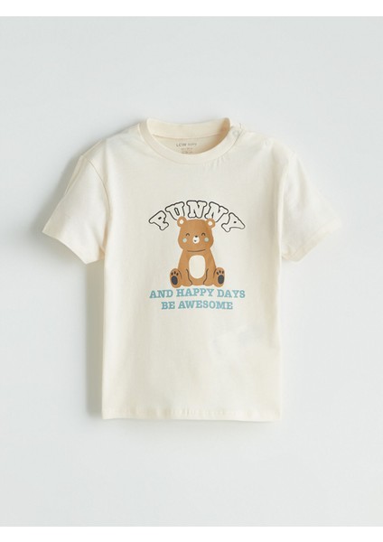 Yeni Sezon Sevimli Ayı Baskılı Erkek Bebek Tişört