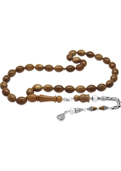 925 Ayar Gümüş Kral Zincir Püsküllü Özel Kesim Exclusive Renk Cilalı Kuka Tesbih