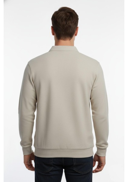 Erkek Polo Yaka Cepli Selanik Sweatshirt Regular Kalıp BGL-ST04872 modelleri