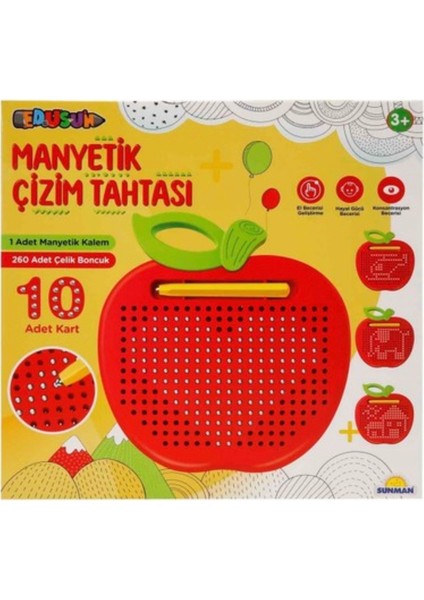 Manyetik Çizim Tahtası – Silinebilir Kalemli Eğitim Oyuncağı – Yaratıcılığı Geliştirici Çizim Seti