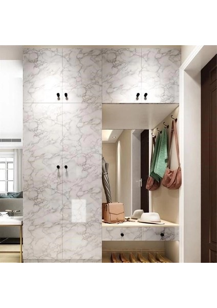 5mt x 60 cm Mermer Desenli Masa Tezgah Mutfak Su Geçirmez Yapışkanlı Folyo Sticker ( Lisinya ) indirimleri