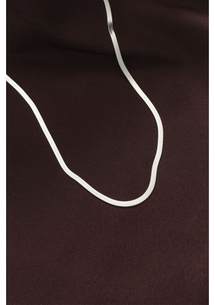 316L Çelik Gümüş Renk 60 cm Italyan Zincir Kolye - Lisinya