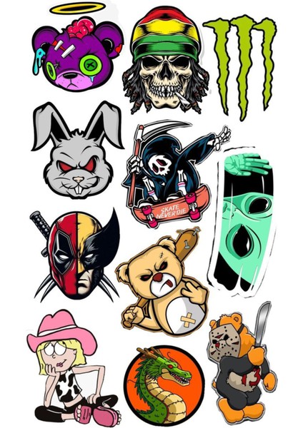 Popüler Telefon Laptop Notebook Tablet Defter Matara Stiker Etiket ST2071