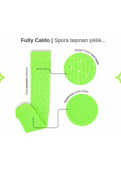 Fully Caldo Yeşil Kaydırmaz Spor Çorap indirimleri