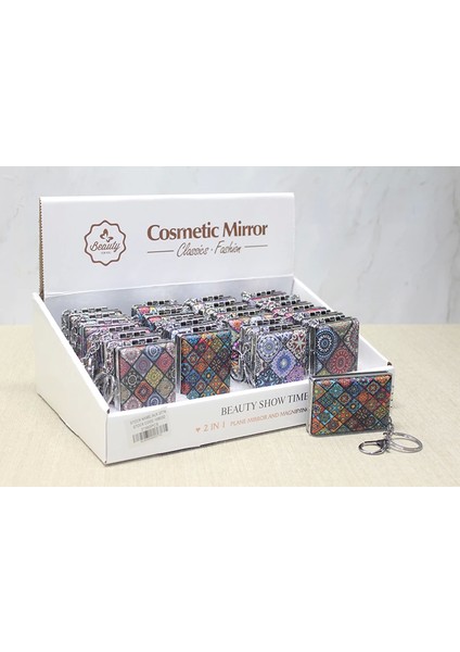 Taşlı El Aynası Anahtarlık ALK3774 - Lisinya