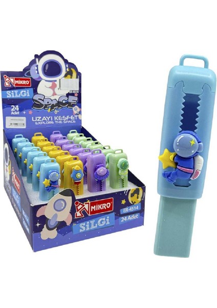 ER2747 Basma Mekanizmalı Silgi Space 25Lİ Kt