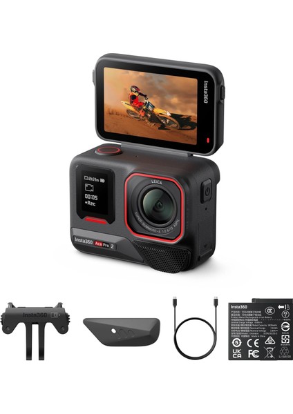 Ace Pro 2 Çift Pil Paketi -, 1/1.3 Inç Sensör, Çift Aı Chip, Lider Düşük Işık, Üstün Ses, Flip Screen ve Vlog&apos;lar Için Aı Düzenleme ile Birlikte Tasarlanmış 8k Su Geçirmez Aksiyon