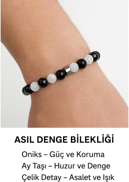 Orijinal Doğal Taş El Yapımı Enerji - Uyum - Denge Sağlayan Bileklik-63