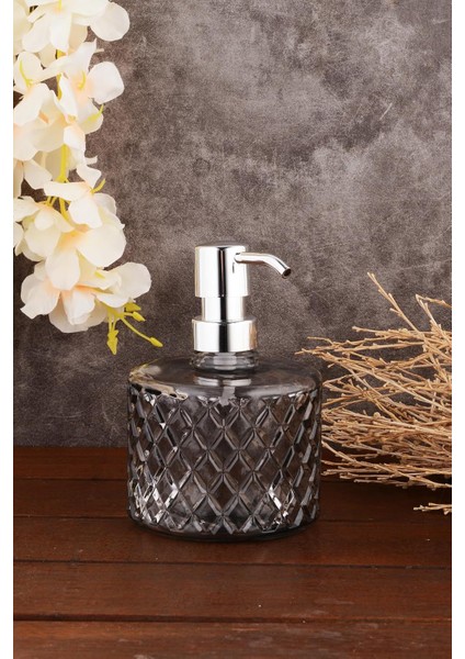 Cam Sıvı Sabunluk - Füme (Füme)