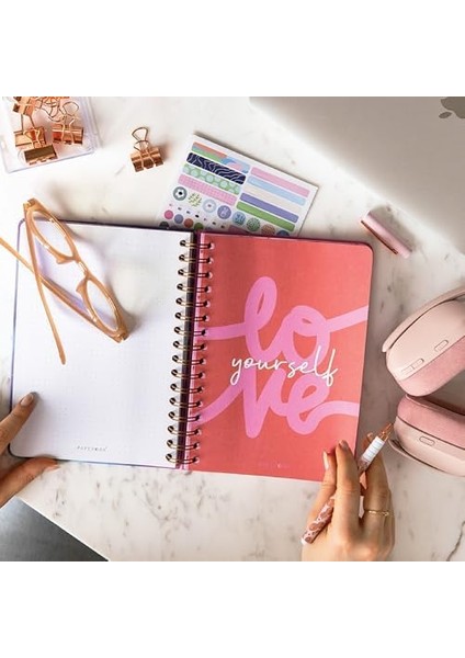 Spiralli Süresiz Renkli Planlayıcı Ajanda Motivasyon Sayfalı Kurdele modelleri