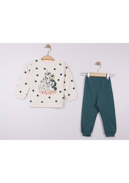 Unicorn Baskılı Kız Bebe Takım