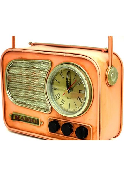 Dekoratif Metal Radyo Saat Masa Saati Vintage Ev Ofis Hediyelik modelleri