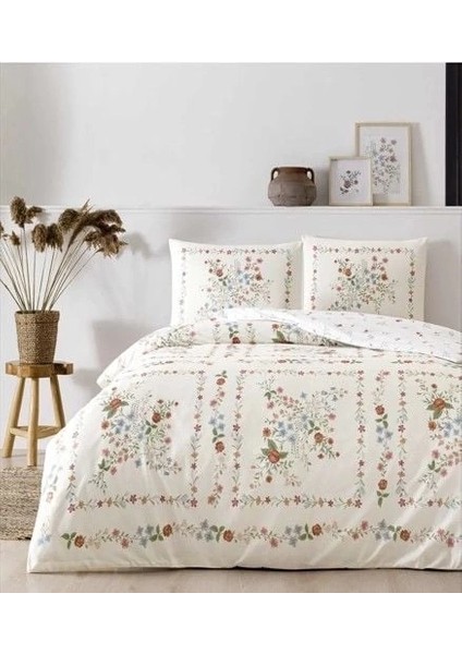 Taç Çift Kişilik Ranforce Nevresim Takımı Dalila Krem modelleri