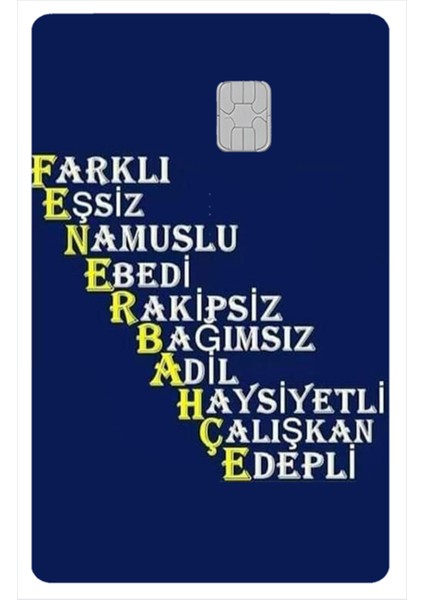 Kart Kaplama Sticter Etiket 6 Adet 60011 Fenerbahçe