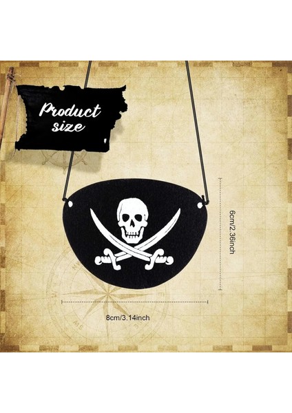 Ithal Vinleks Deri Korsan Göz Bandı - Lastikli &amp; Yumuşak fırsatları