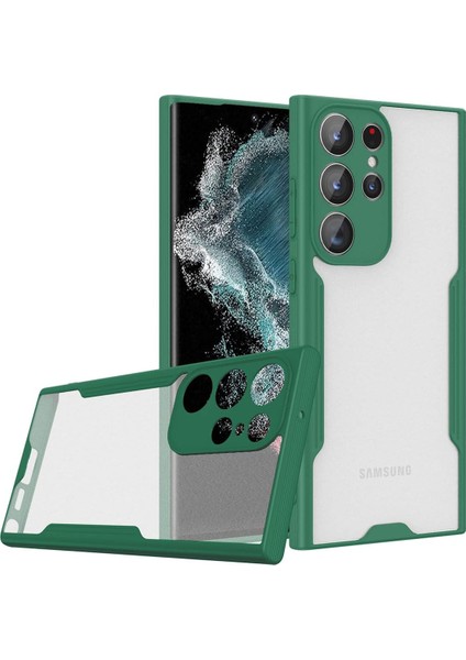 Galaxy S23 Ultra Kılıf Kamera Korumalı Arkası Mat Silikon