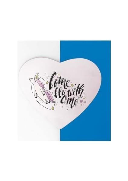 Kız Arkadaşa Hediyelik Baskılı Mottolu Kalp Mouse Pad - Mousepad - Fare Altlığı fiyatları