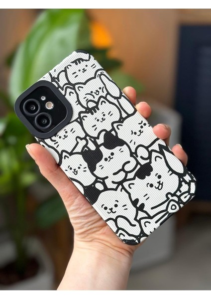 Go Aksesuar 11 ile Uyumlu Kaplama Tasarımlı Yumuşak Silikon Kamera Korumalı Kılıf