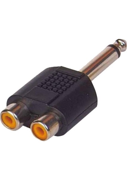 6.3 mm Mono Rca Çevirici 2 Rca Gitar Jack Çevirici 2x Rca 6.3 mm Mono Jack