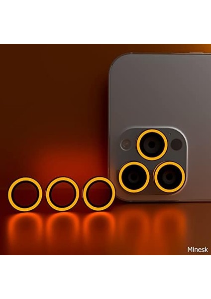 Iphone 11 Serisi / 12 Serisi / 13 Serisi Tüm Modelleri Için Uyumlu Karanlıkta Parlayan Fosforlu Kamera Lens Koruyucu(3&apos;lü Set) (11/11 Pro / 11 Pro Max / 12/12 Mini, Turuncu) fiyatları