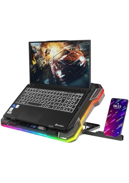 S49 Cyclone Laptop Soğutucu Rgb Renkli Oyunculara Özel 2 USB Port 140MM Fan 14-19INÇ modelleri