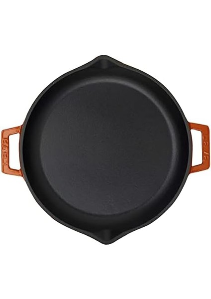 Metal Döküm Yuvarlak Kızartma Tavası, Metal Kulplu, 30CM modelleri