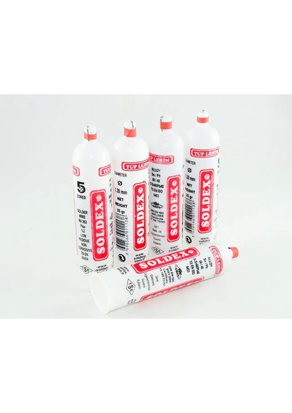 Tüp Lehim 1,2 mm 25 gr - 5 Kanallı, Sn:60 / Pb:40 - Lisinya