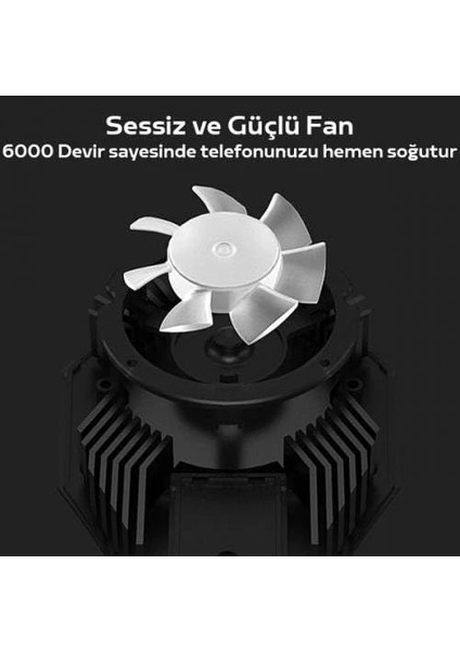 Super Soğutucu 6000 Devir Rgb Işıklı Kasırga Telefon Soğutucu Elefon Soğutma Fanı Radyatör Soğutucu fiyatları