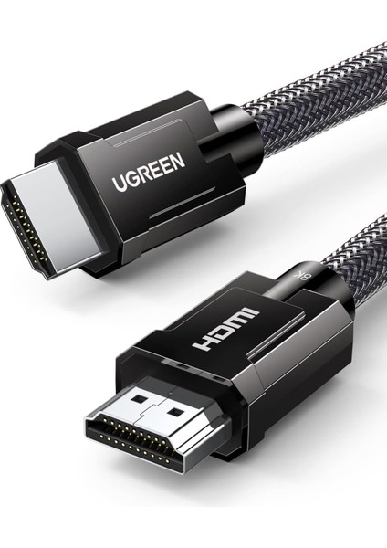 8k HDMI 2.1 Kablo Desteği HDR10, Earc, Ps5 Için 3d, Xbox S, Monitör Vb (1m), Gri