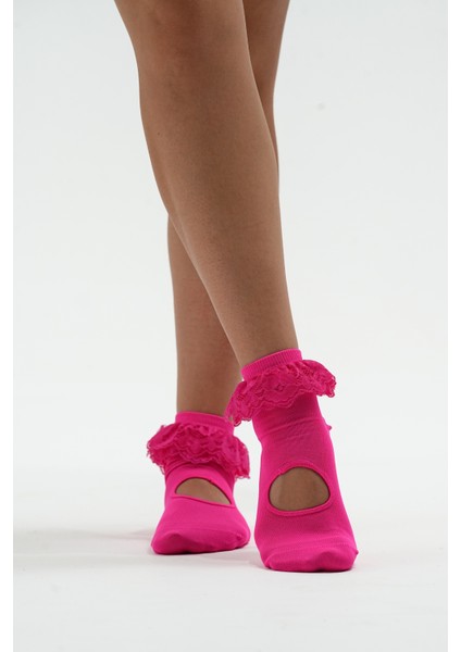 M'tutu Pembe Dantel Kaydırmaz Spor Çorap fırsatları