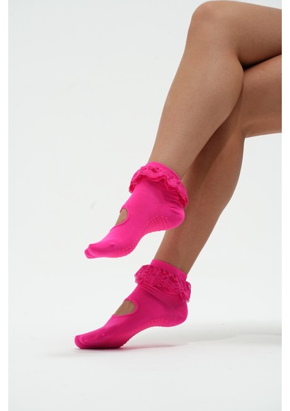 M'tutu Pembe Dantel Kaydırmaz Spor Çorap indirimleri