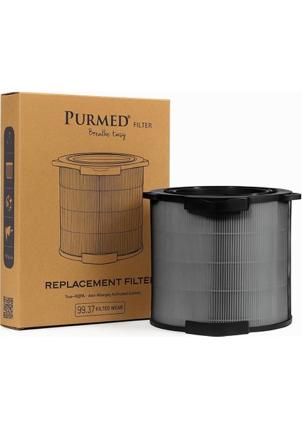 Pure A9 PA91-404GY - PA91-404DG Hava Temizleyici Uyumlu, Etiketli + Karbon Filtre