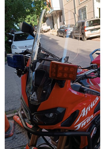 Yeni Africa Twin Kısa Tur Camı Seffaf 2016 2019 Uyumlu Cam Yükseklik 55CM x Üst Genişlik 41CM