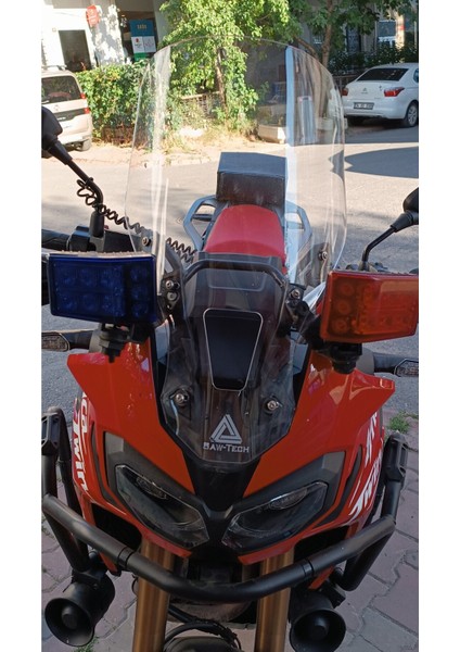 Yeni Africa Twin Kısa Tur Camı Seffaf 2016 2019 Uyumlu Cam Yükseklik 55CM x Üst Genişlik 41CM modelleri