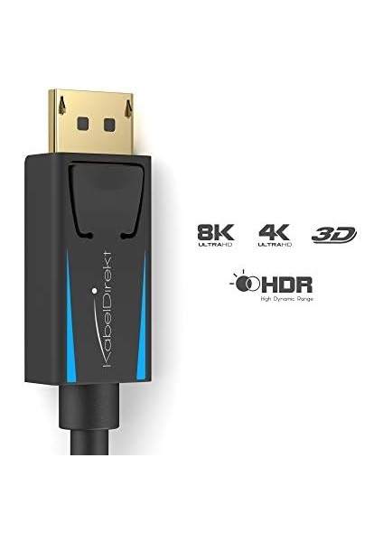- 8k / 60Hz Kablosu 1.4-2 M - Oyun Bilgisayarları/dizüstü Bilgisayarları, 4K / 8k Oyun Monitörleri ve Ultra Hızlı 144Hz / 165Hz / 240Hz Için Boşluksuz Korumalı Dp Kablosu fiyatları