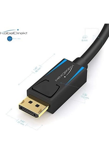 - 8k / 60Hz Kablosu 1.4-2 M - Oyun Bilgisayarları/dizüstü Bilgisayarları, 4K / 8k Oyun Monitörleri ve Ultra Hızlı 144Hz / 165Hz / 240Hz Için Boşluksuz Korumalı Dp Kablosu modelleri