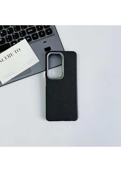 Galaxy S25 / S24 ile Uyumlu Pu Deri Kılıf Içi Kadife Metal Çerçeve Darbeye Karşı Koruyan Ince Deri Hissi [galaxy S25 / S24 Pu Deri] (Siyah) fiyatları