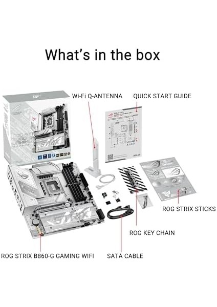 Rog Strix B860-G Gaming Wifi Matx Anakart, Gelişmiş Aı Pc&apos;ye Hazır, 14+1+2+1 Güç Aşamaları, Ddr5 Yuvaları, Pcıe 5.0, Dört M.2 Yuvası, Wifi 7, Aı Networking Iı, Sync Rgb Aydınlatma. fiyatları