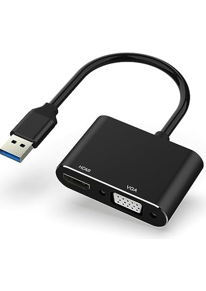 USB - HDMI Vga, 1080P USB 3.0/2.0 - HDMI VGA Dönüştürücü, USB Erkek - HDMI VGA Dişi Windows Xp/7/8/8.1/10/11, Mac, Cihazlar ile Uyumlu modelleri