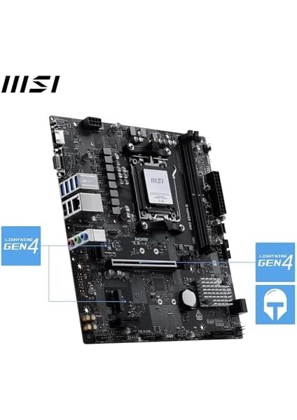 Msı Pro B840M-B Am5 Ddr5 8000MHZ(OC) Hdmı,vga,2x M.2 USB 5 Gbs 2.5g Lan Matx modelleri