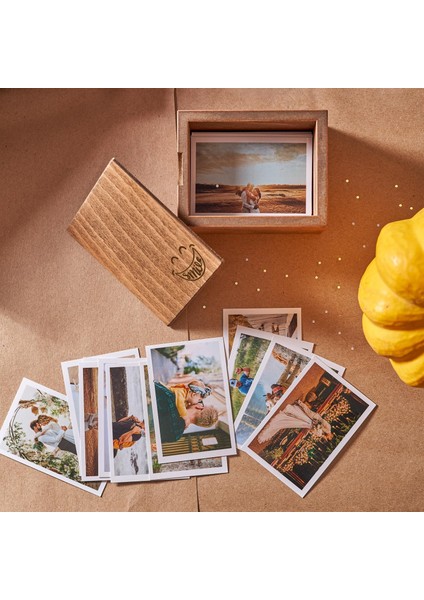 Smile Tasarımlı Ahşap Fotoğraf Kutusu