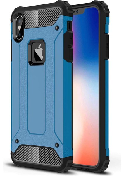 Xs Max (6.5&apos;&apos;) Için Kılıf Rugged Mavi [ Xs Max ile Uyumlu Kılıf - Mavi]