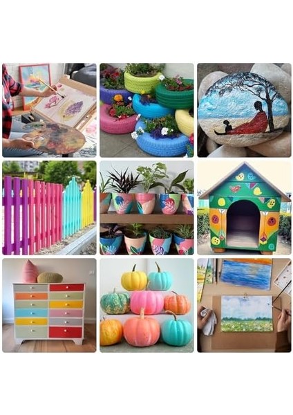 Rose Tüm Renkler Akrilik 12&apos;li Set 12X60 ml modelleri