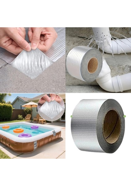 Su Geçirmez Çatlak Bandı 10CM 5m Yüksek Sıcaklık Dayanıklı Çatı Boru Duvar Onarım Çamur Bant ( Lisinya )