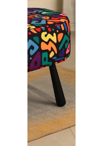 benco dekoratif bench - modern renkli - gürgen ayaklı - oval puf - çok amaçlı kullanım - modern bench fırsatları