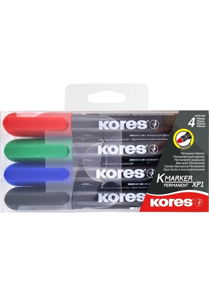 Xp1 4 Adet Marker Kalıcı Yuvarlak Uçlu Çeşitli Renklerde