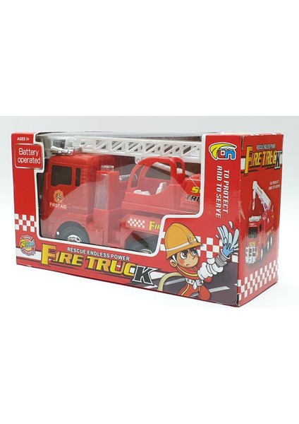 Itfaiye Aracı Merdivenli Pilli Işıklı Sesli Çarp Dön - 175B-2 (Lisinya)