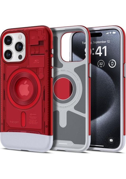 15 Pro ile Uyumlu Kılıf C1 iMac G3 Magfit Magsafe Özellikli Ruby - ACS06744