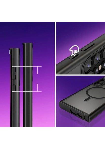 Galaxy S23 Ultra ile Uyumlu Kılıf Kenarı Renkli Arkası Mat Transparan ile Uyumlu Kamera Çıkıntı 2mm Korumalı New Protectıon Kılıf fiyatları