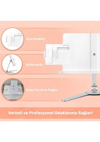 Npo STD007 Okuma Açısı Ayarlı Koruma Kıskkaçlı Alüminyum&abs Kitap/tablet/dergi Standı Modern Rahle fiyatları